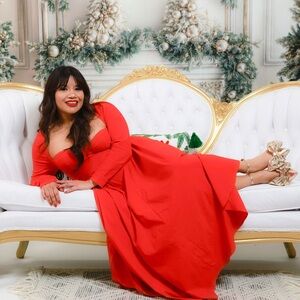 Red dress I only wore for Christmas pictures